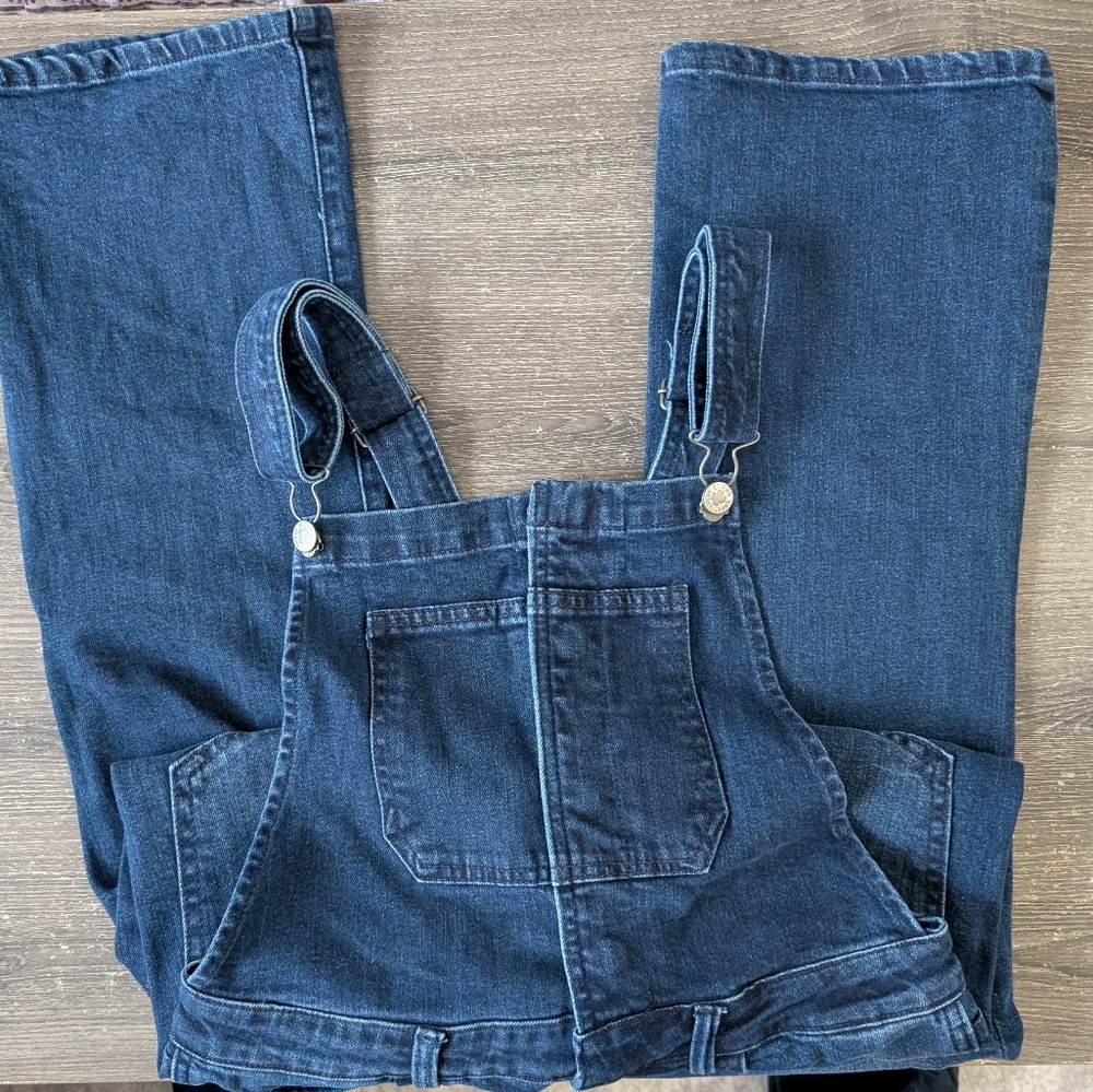 Lucky Brand Women's Bridget Cropped Overalls Size 6 Snap Front Denim - Picture 13 of 16